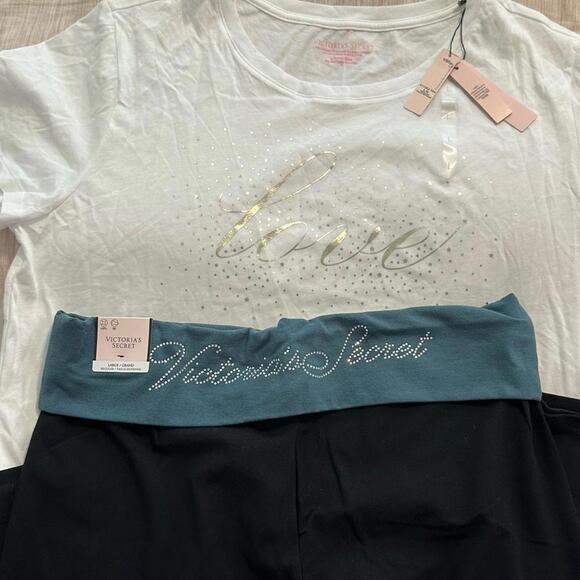 Victoria’s Secret T-shirt and foldover bootcut leggings set - Picture 5 of 5